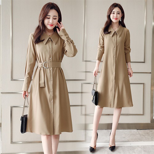 Bottomed long sleeve spring and autumn long skirt