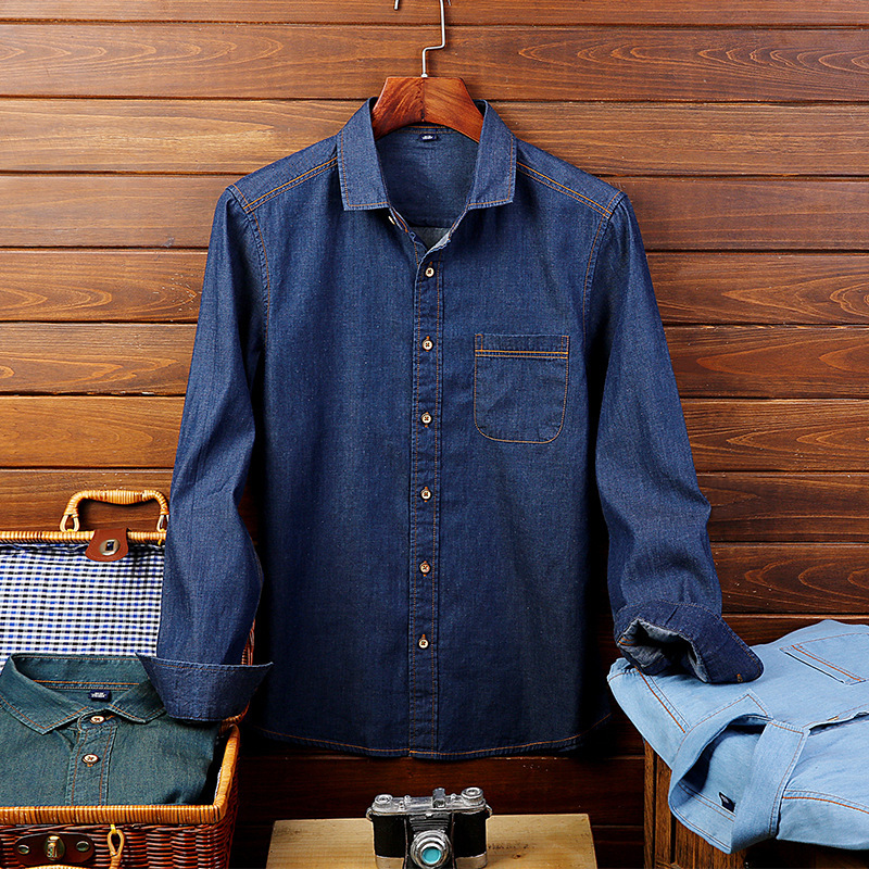 Cotton slim casual shirt