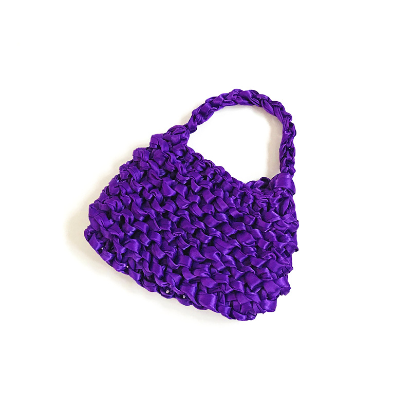 Hand woven bag crochet bag Purple - Shop at LoveMi