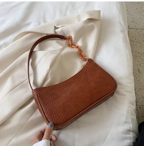 Versatile women's shoulder bag - Brown