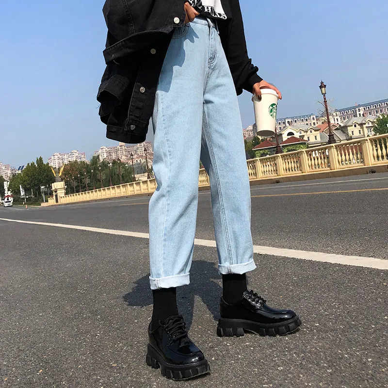 Jeans women wide leg pants women pants - Light Blue
