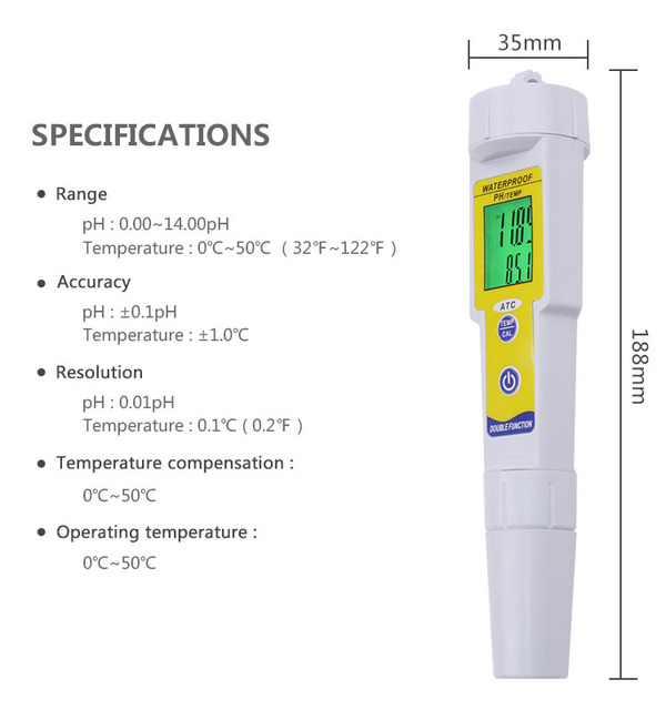 Water proof ph-618 pH meter detection pen — view 3