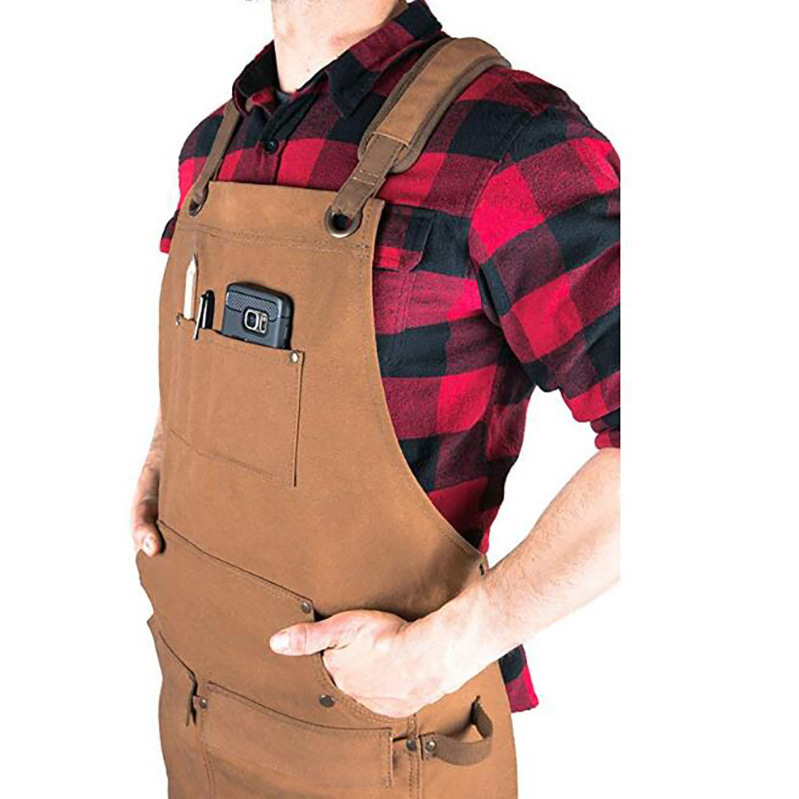 Canvas wet wax apron