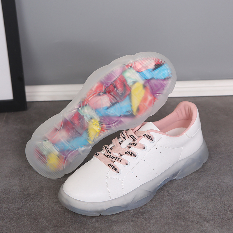 Korean trendy wild white shoes