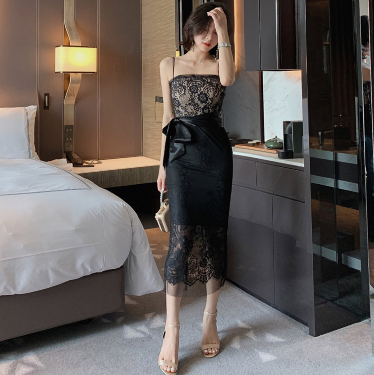 Women's Strapless Strapless Lace Skirt