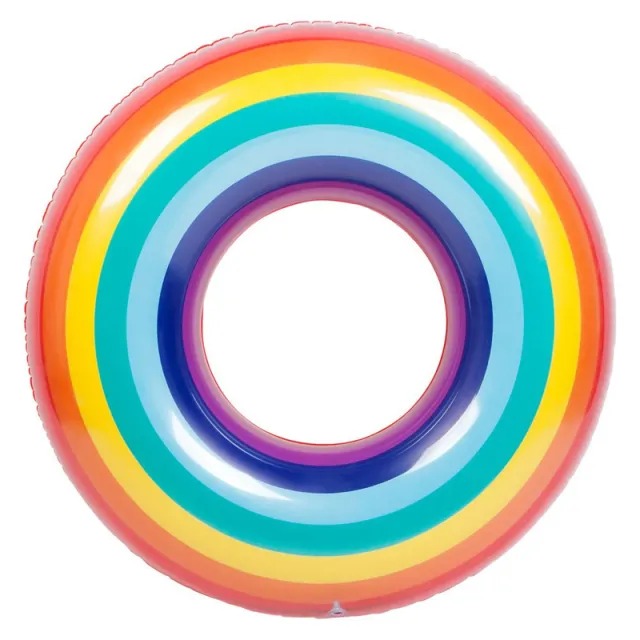 Inflatable rainbow swimming ring Photo Color - Shop at LoveMi
