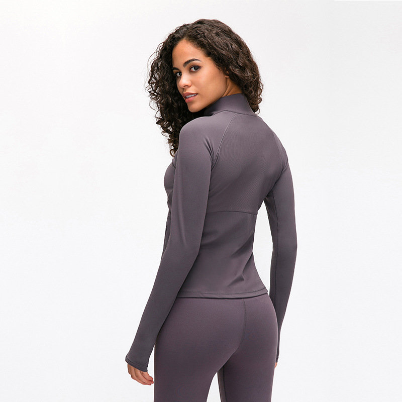 Double-sided brushed yoga jacket