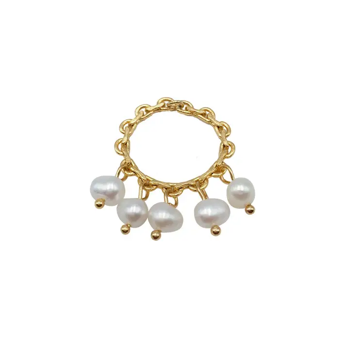 Pearl Tassel Temperament Ring