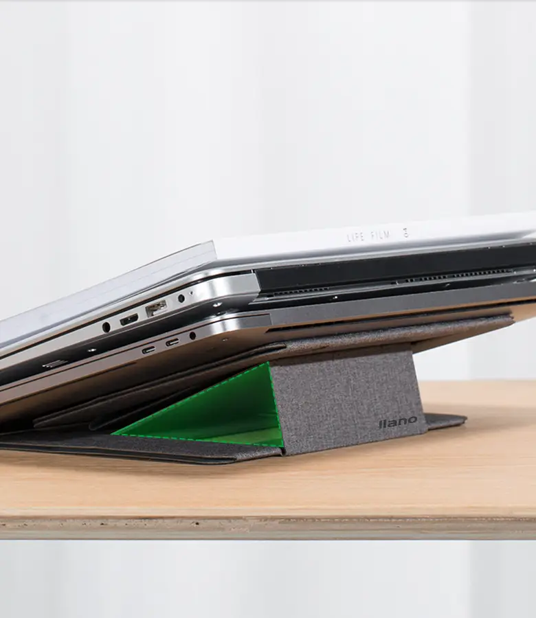 Lifting desktop folding notebook support