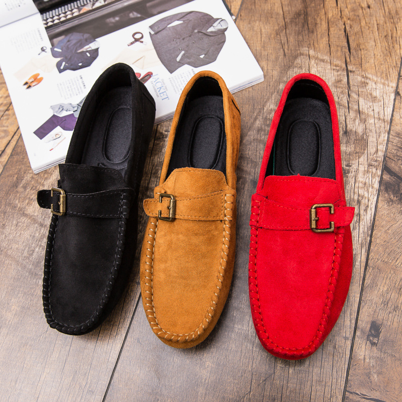 Suede beanie shoes (Black-41)