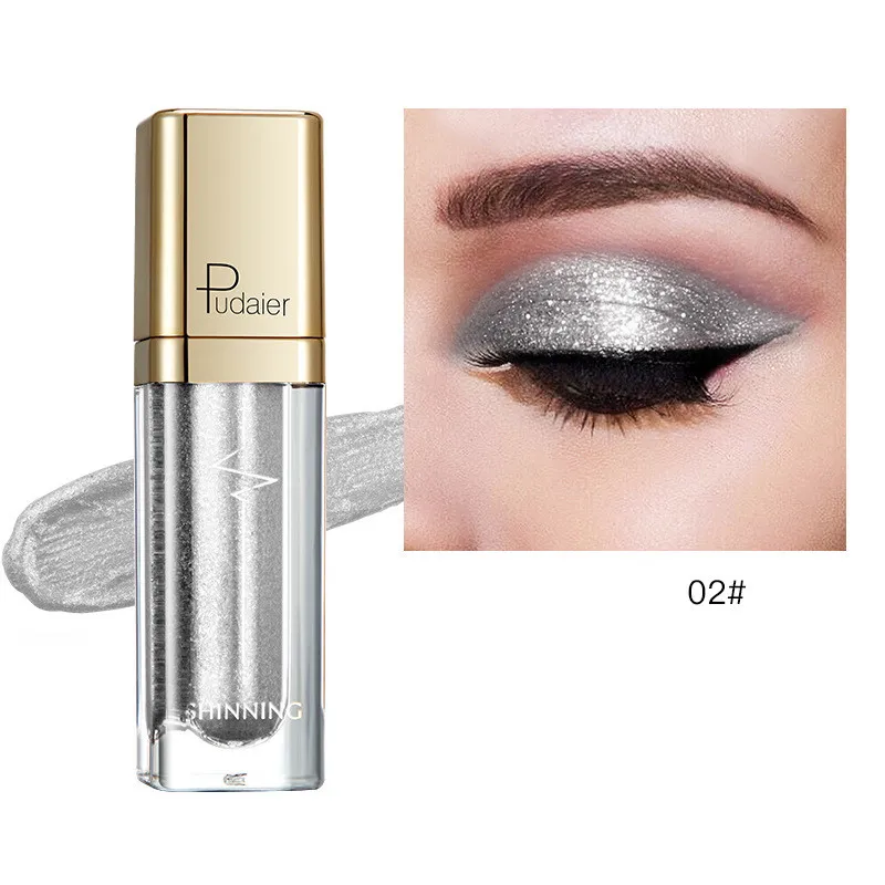 18-color glitter eyeshadow - Water Wave Silver