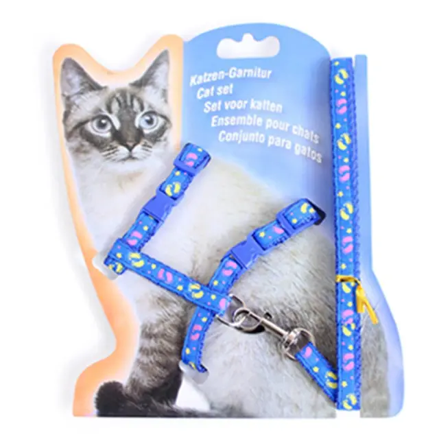 Cat small vest type towing rope Blue - Shop at LoveMi