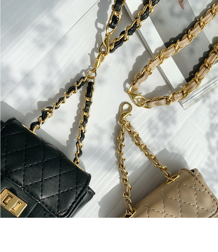 Mini diamond chain belt bag