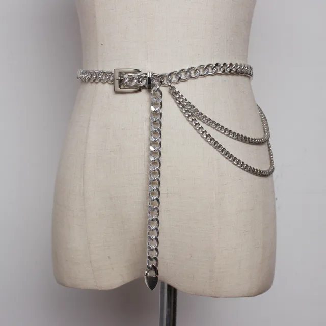 Metal chain belt Silver A - Shop at LoveMi