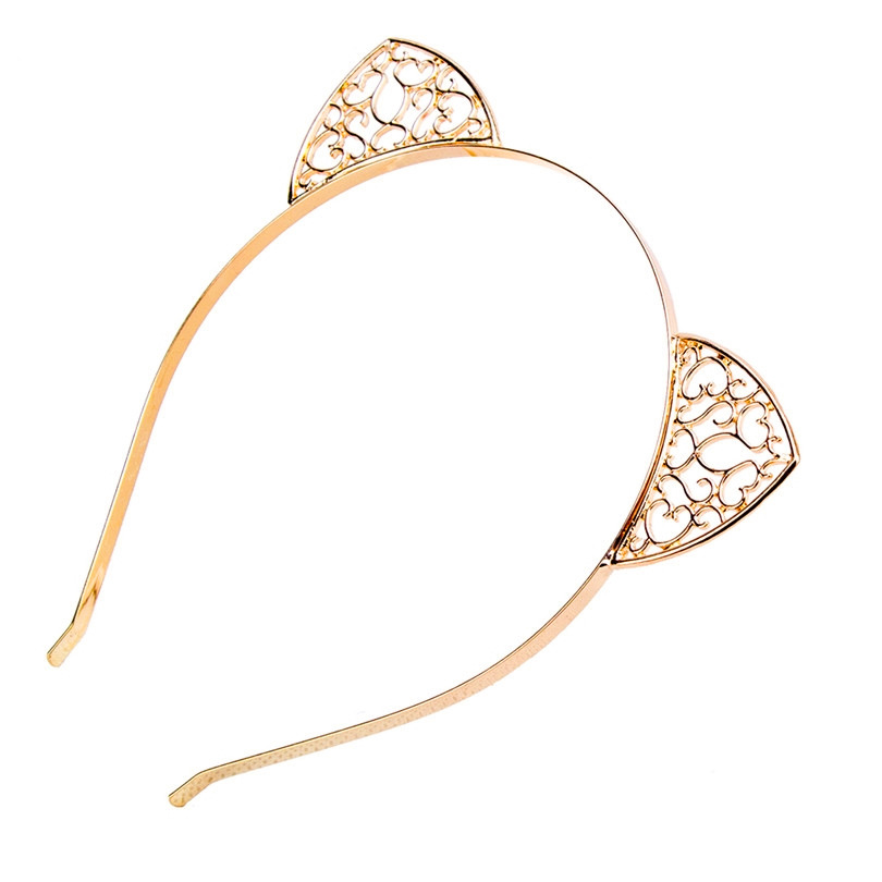 Shiny cat ear headband Gold - Shop at LoveMi