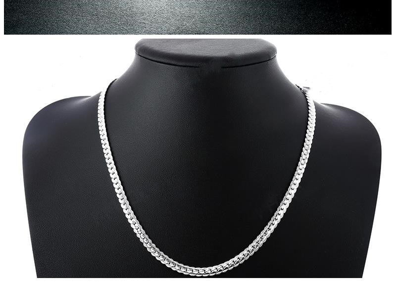 Silver-plated men's necklace