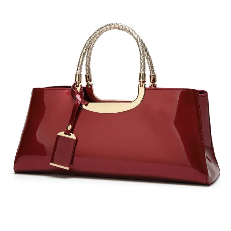 Women's patent leather bag - Red