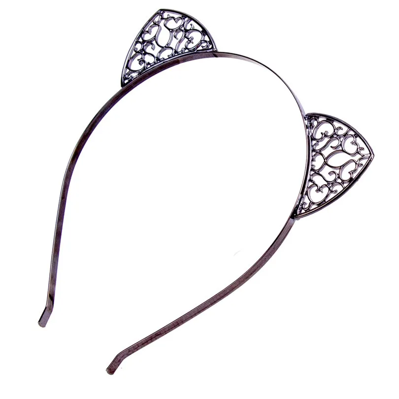 Shiny cat ear headband - Black