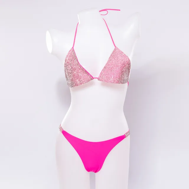 Bra set ladies seaside holiday split swimsuit Rose - Shop at LoveMi