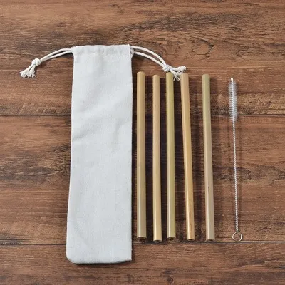 Eco Friendly Bamboo Toothbrush Sets 5 Pcs Straws - Shop at LoveMi