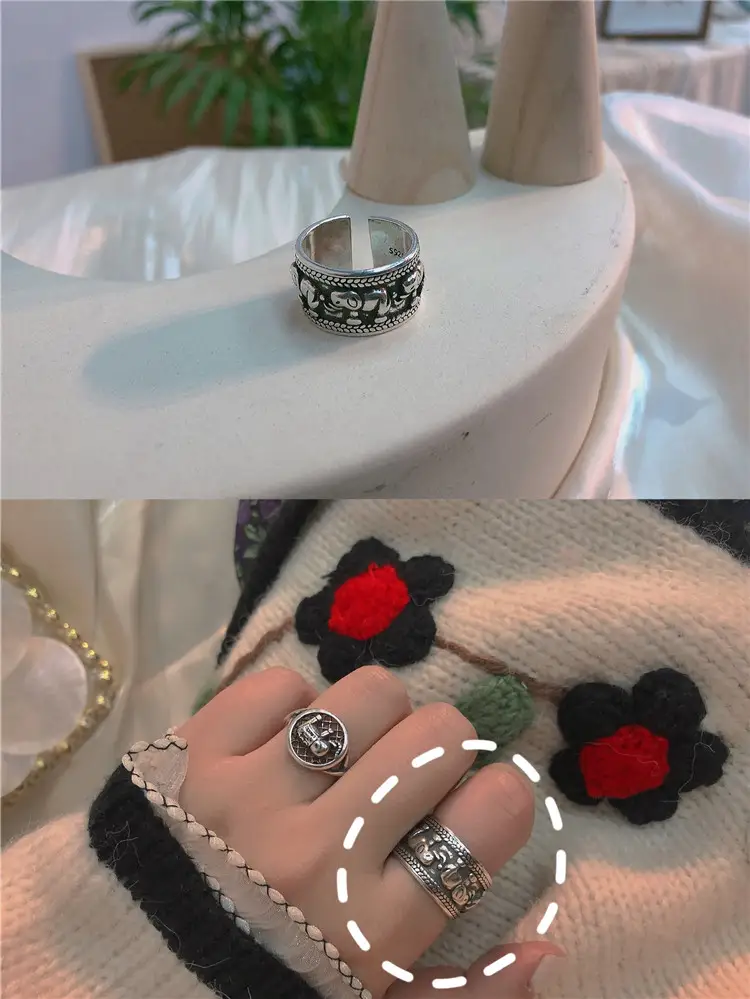 Vintage Thai Silver Multilayer Ring