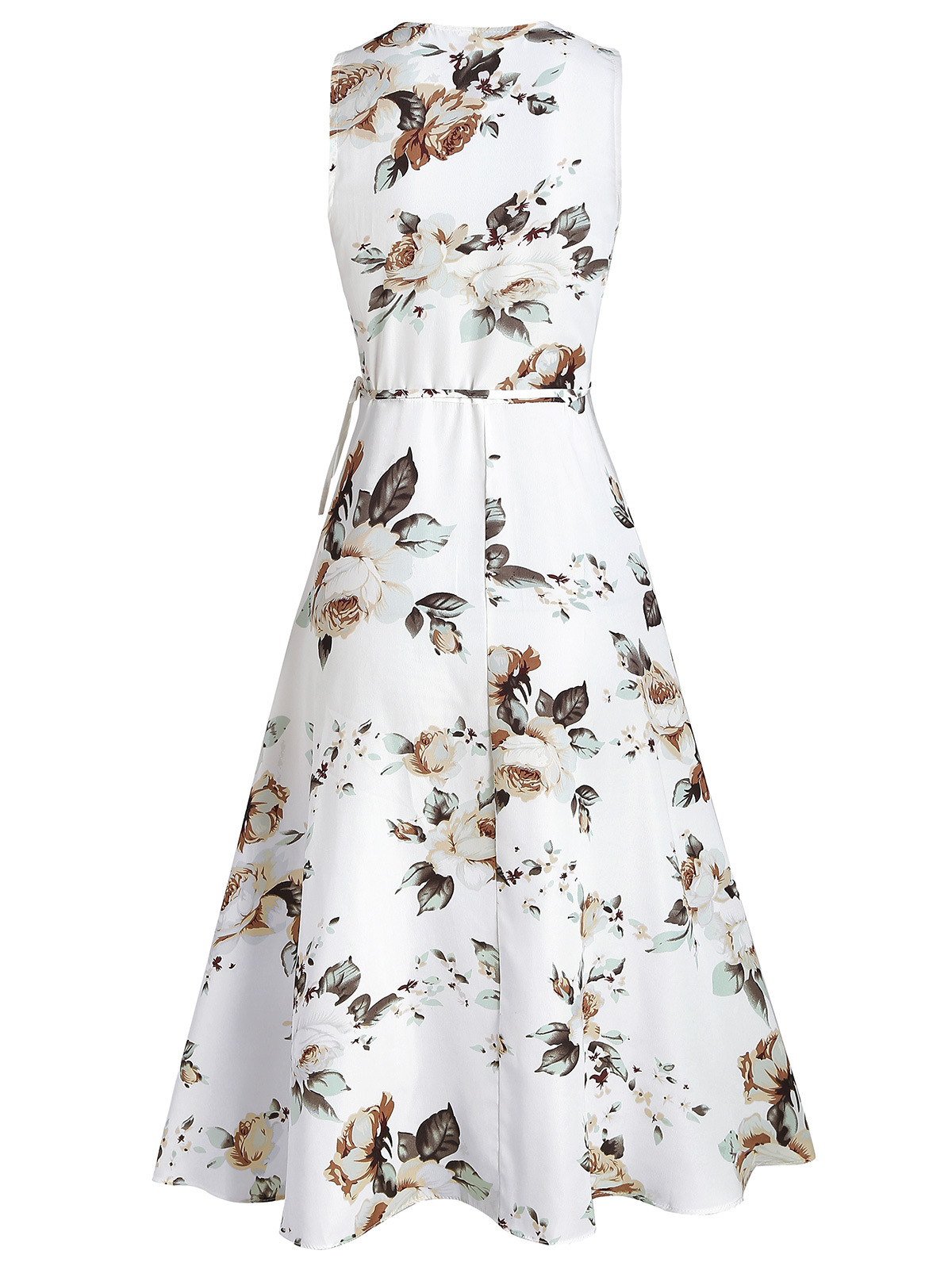 Women's V-neck A-line skirt dress