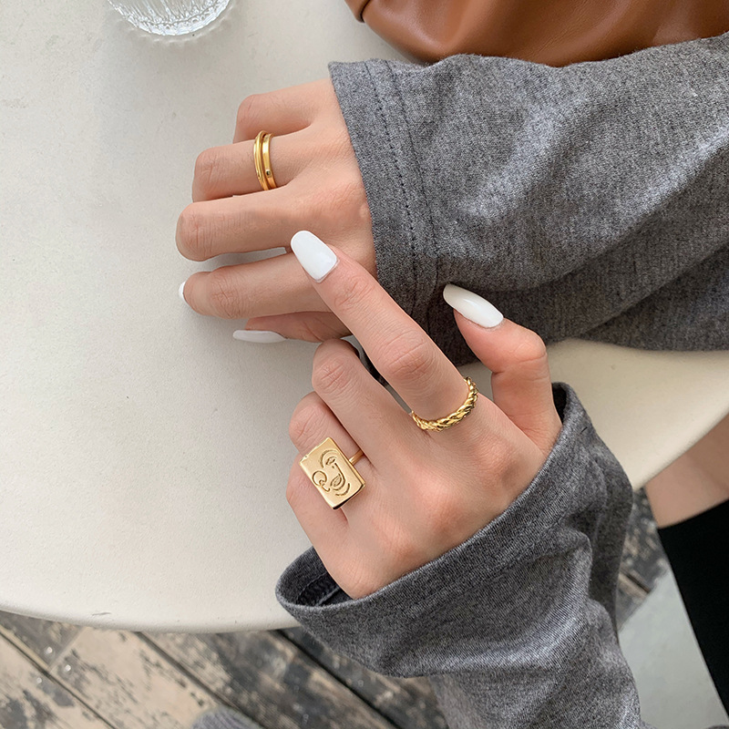 Fashionable and simple braided  ring