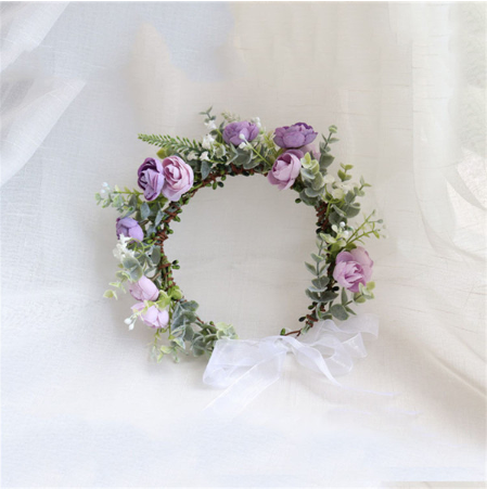 Forest flower bridal wreath Purple - Shop at LoveMi