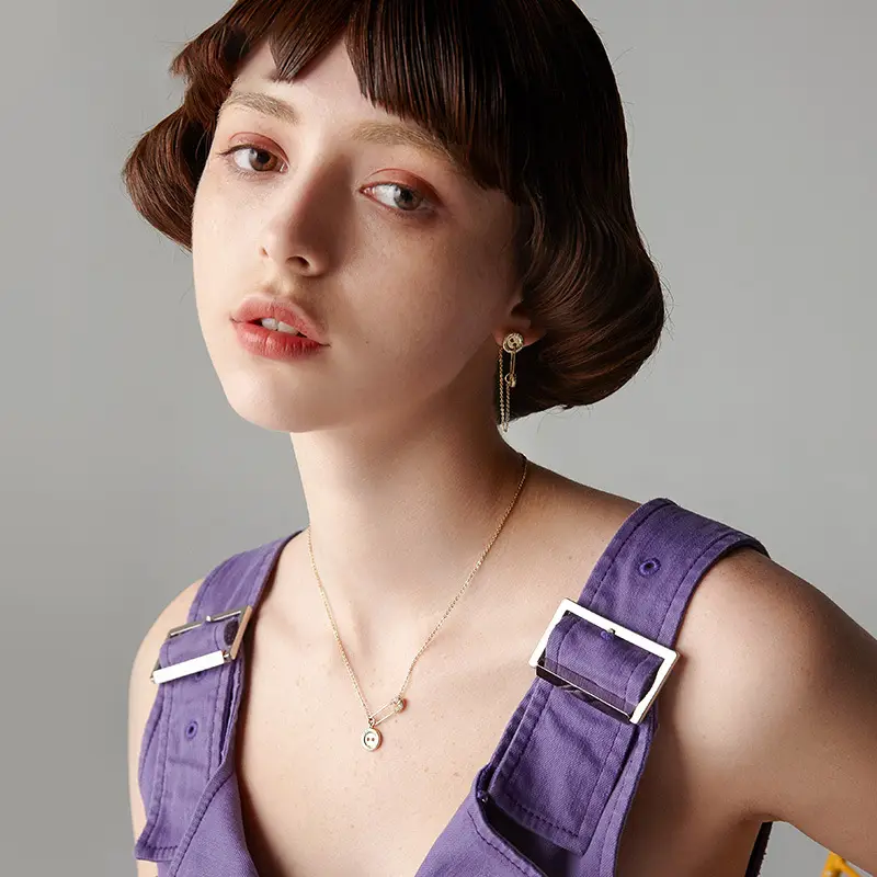 Sterling silver sweater clavicle chain