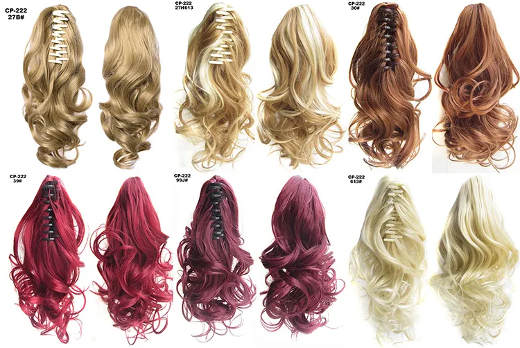 Long Wave Ponytail Wrap Around Clip
