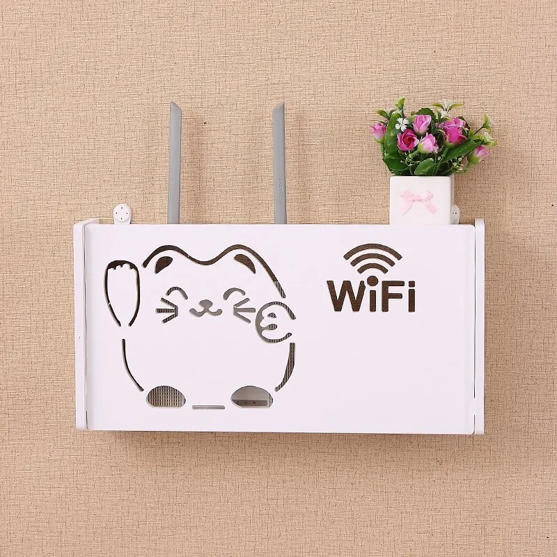 Eco friendly hanging Wifi Router Storage Boxes - Cat