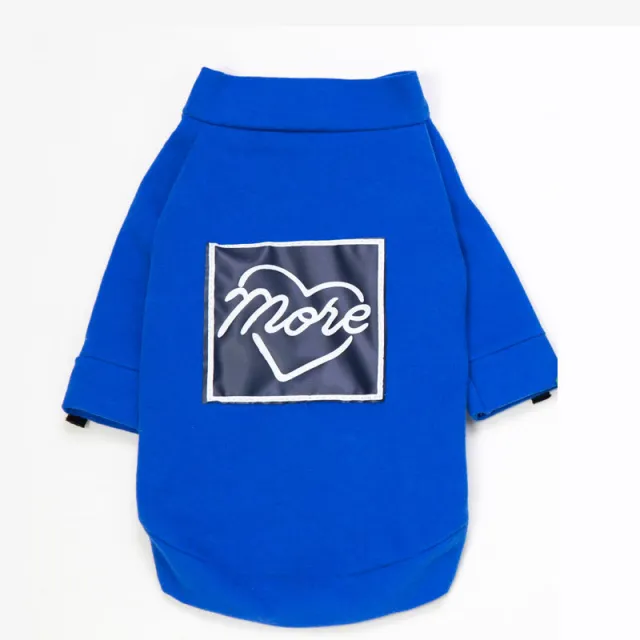 Chunqiu cotton pet solid color T shirt Blue - Shop at LoveMi