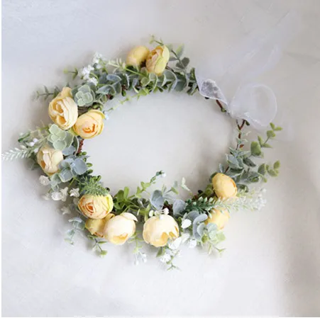 Forest flower bridal wreath Yellow - Shop at LoveMi