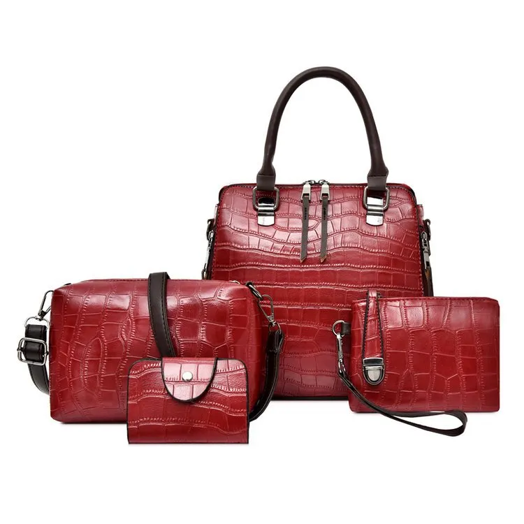 One shoulder bag zipper messenger bag - Red