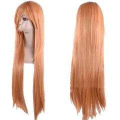 Anime wig, long straight hair - Khaki - View 1