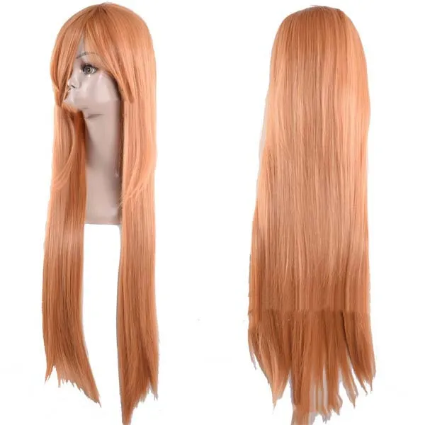 Anime wig, long straight hair - Khaki