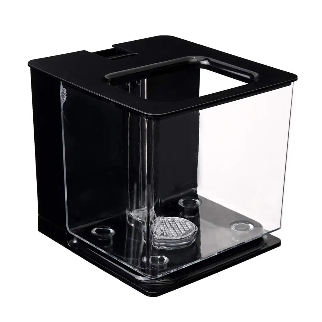Self-cleaning small fish tank - Black