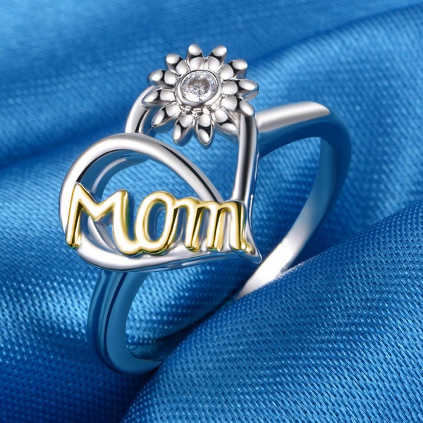 Sun Flower Shape Heart Ring