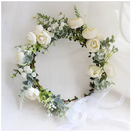 Forest flower bridal wreath - White