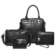 One shoulder bag zipper messenger bag - Black - View 1
