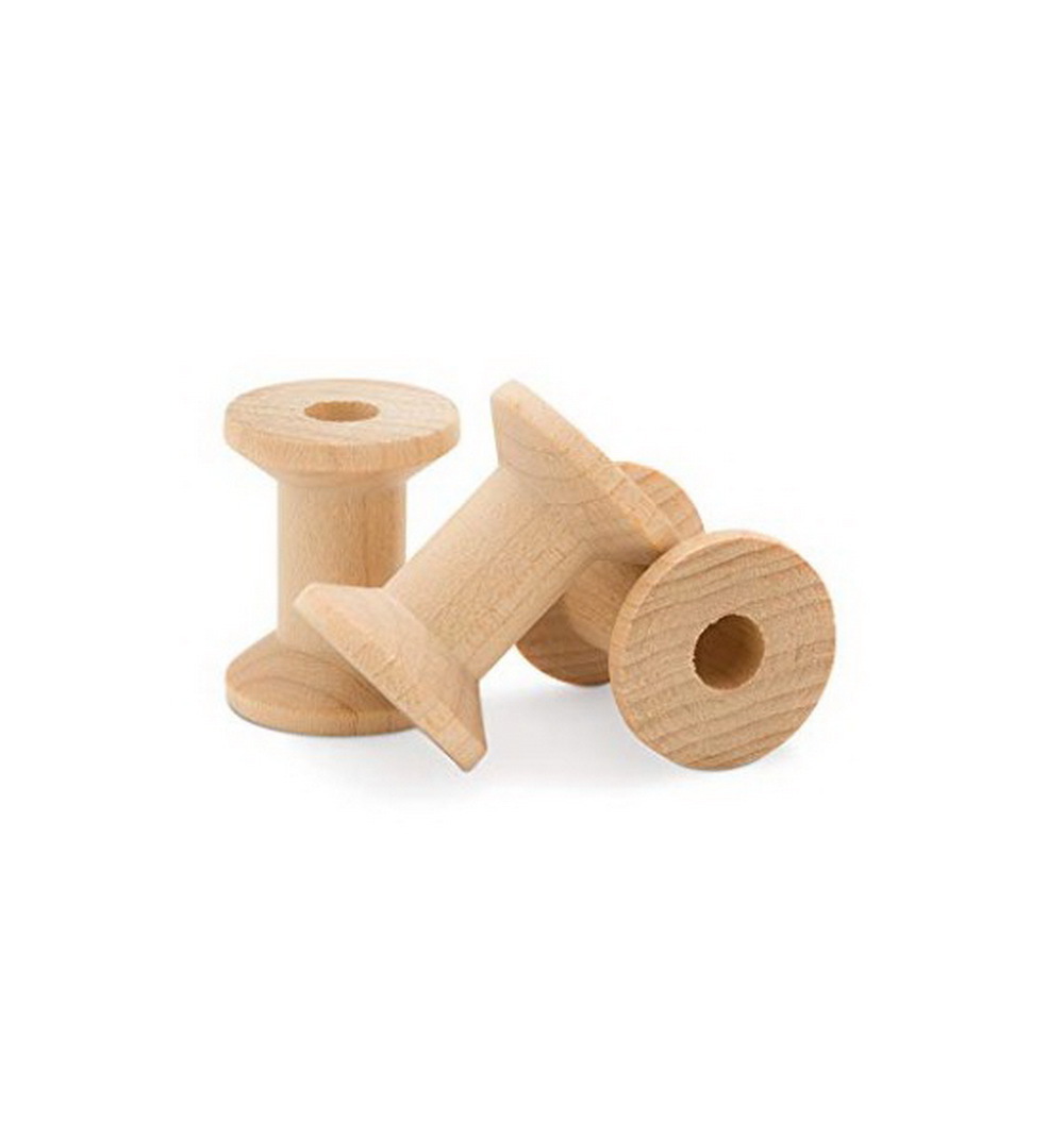 Vintage nostalgic wooden winding spool (3.2X4.7CM)