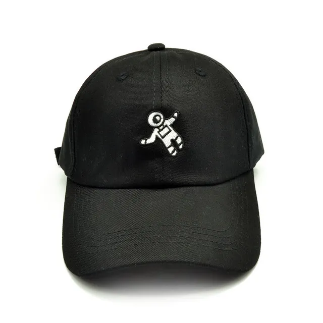 Astronaut Embroidered Baseball Hat Black - Shop at LoveMi