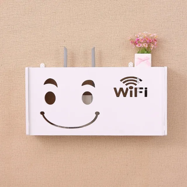 Eco friendly hanging Wifi Router Storage Boxes Smiley - Shop at LoveMi