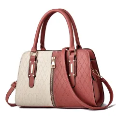 Women's shoulder messenger bag - Purple - View 1