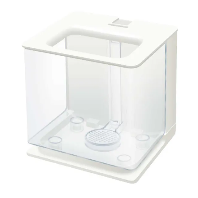 Self cleaning small fish tank White - Shop at LoveMi