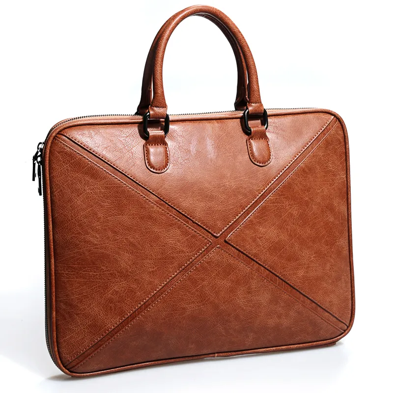 Men's brief briefcase - Brown