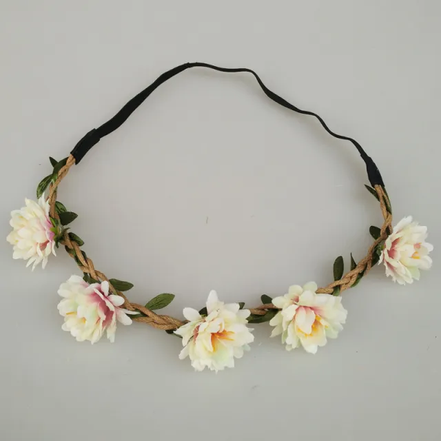Garland headdress Mori rattan White - Shop at LoveMi