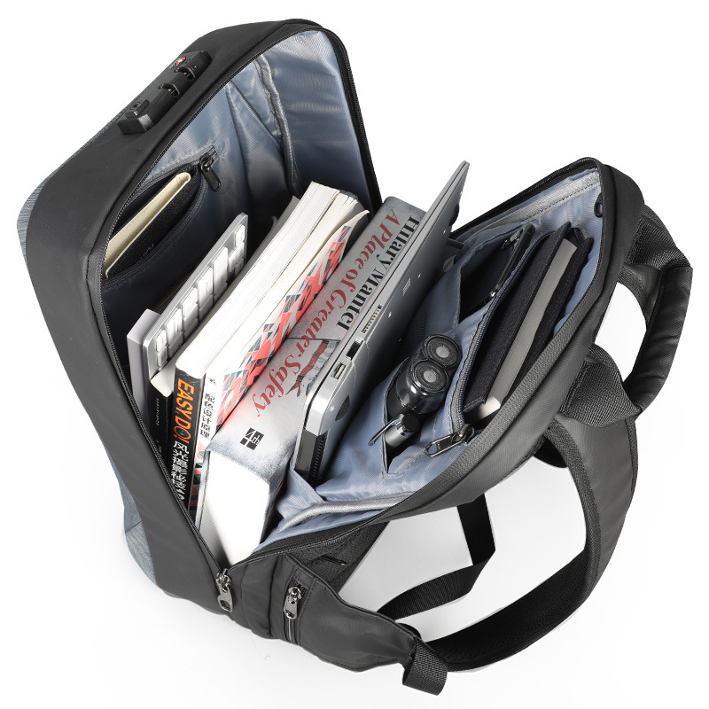 Business men and women leisure travel backpack