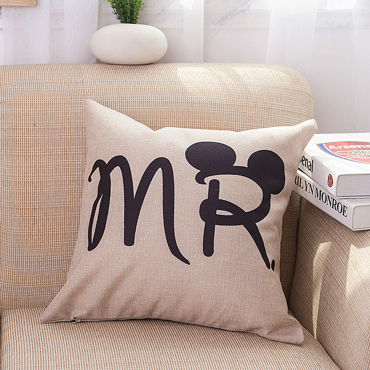 Funda de almohada de lino San Valentín - Imagen 3 de 5