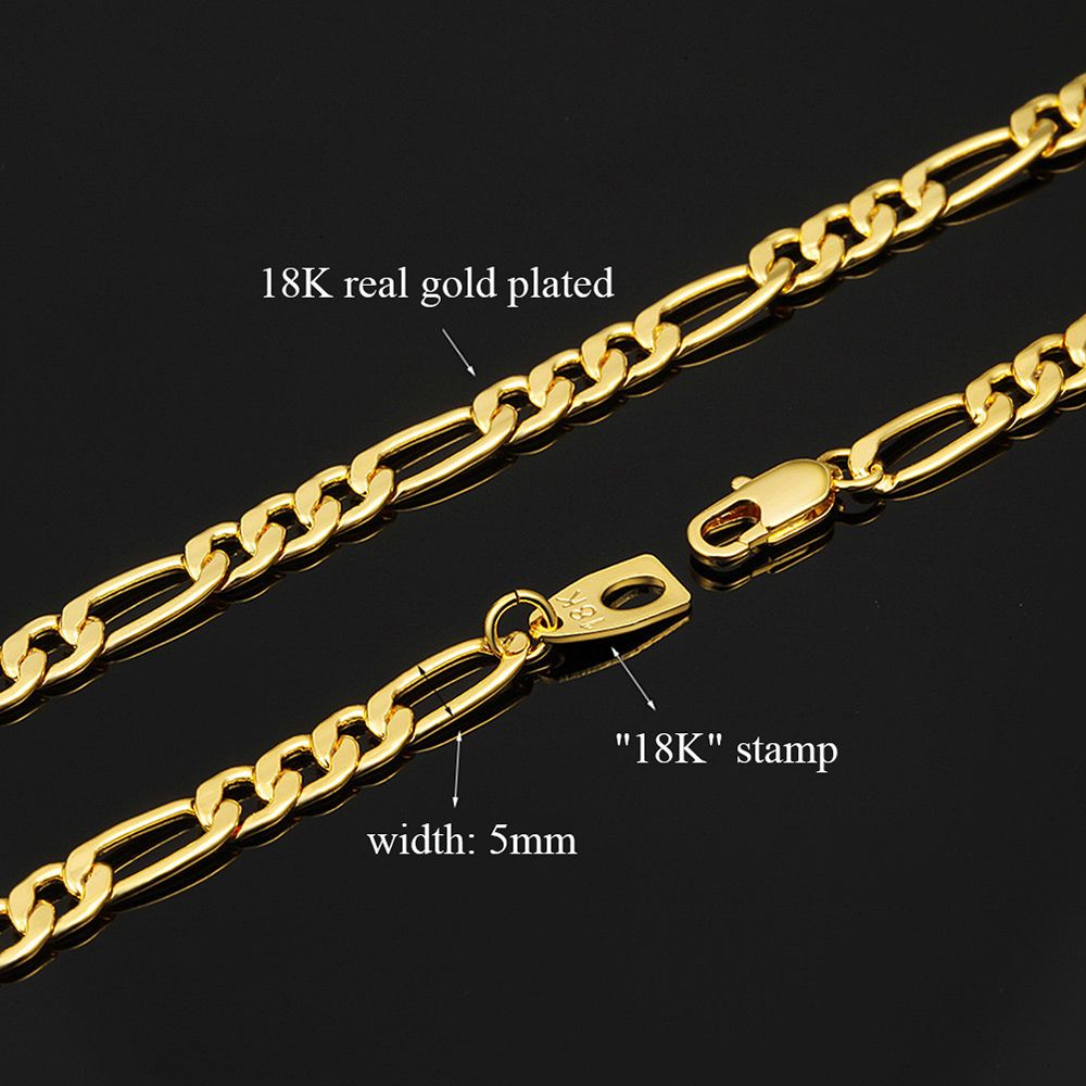 18K gold male necklace